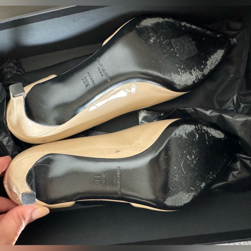 Saint Laurent Paris Nude Heels. Size 39.5 - Picture 6 of 8